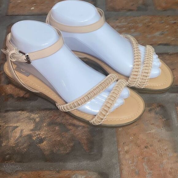 DV Dolce Vita Fulton flat wedge sandals size 8 tan leather - Picture 1 of 10